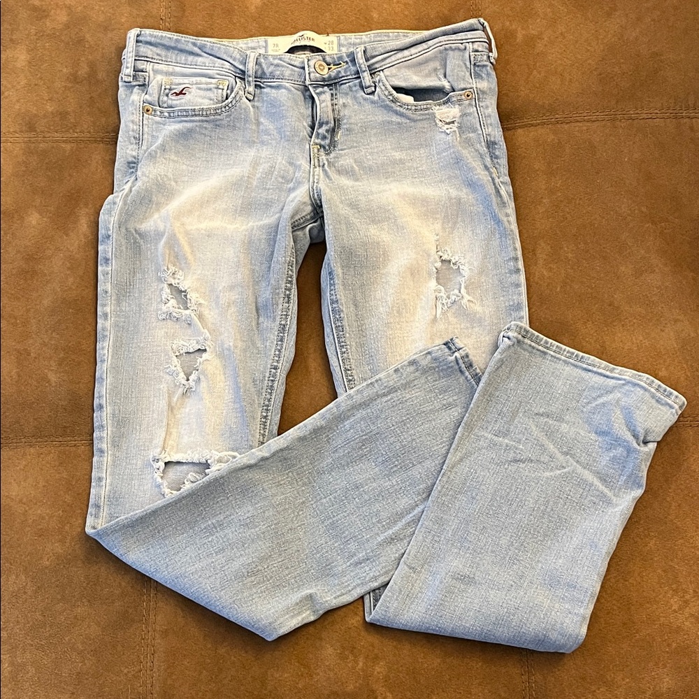 Hollister Light Wash Ripped Jeans